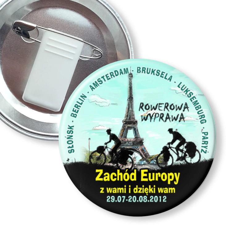 przypinka z żabką i agrafką Zachód Europy