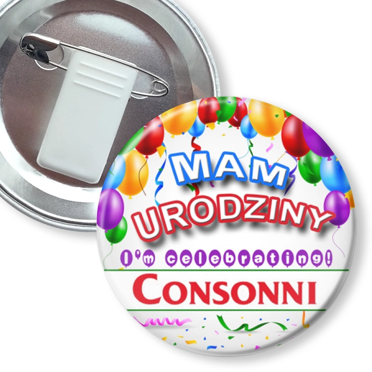 przypinka z żabką i agrafką CONSONNI
