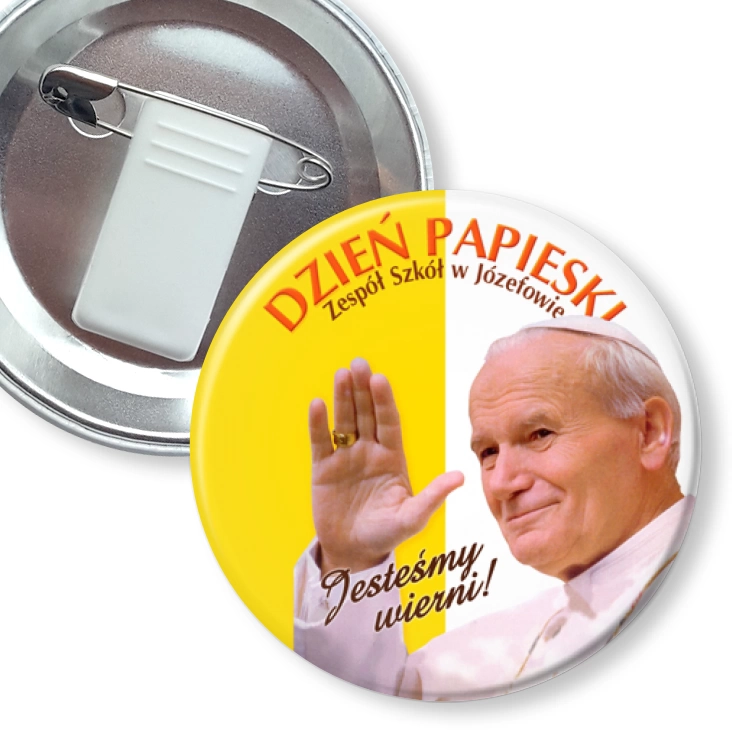 przypinka z żabką i agrafką Dzień Papieski