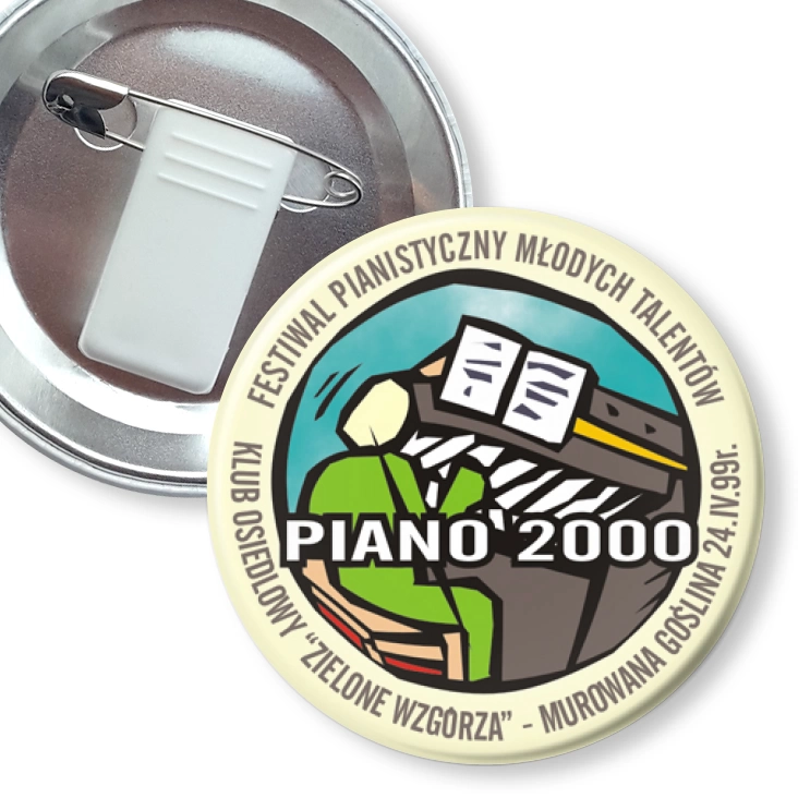 przypinka z żabką i agrafką Festiwal Pianistycznych Młodych Talentów