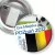 Przypinka z żabką i agrafką Gra Miejska - Poznań 2012 - Belgia
