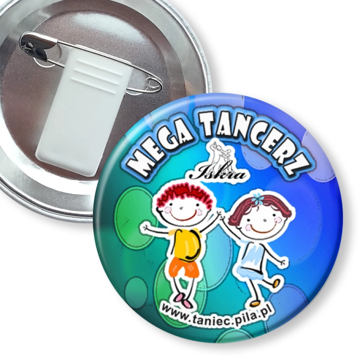 przypinka z żabką i agrafką Iskra - Mega Tancerz