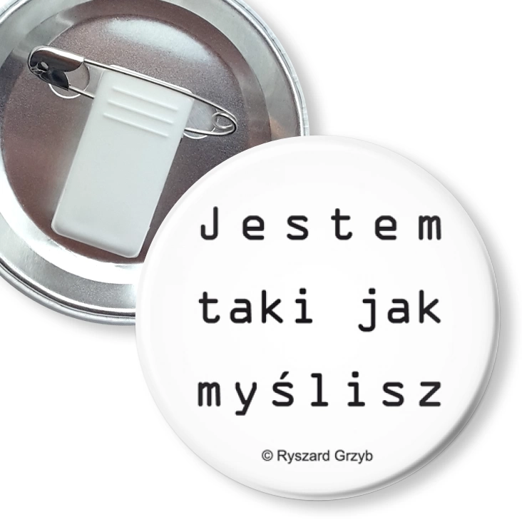 przypinka z żabką i agrafką Jestem taki jak myślisz