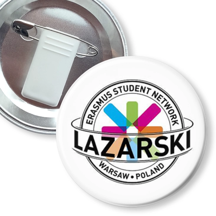 przypinka z żabką i agrafką Lazarski