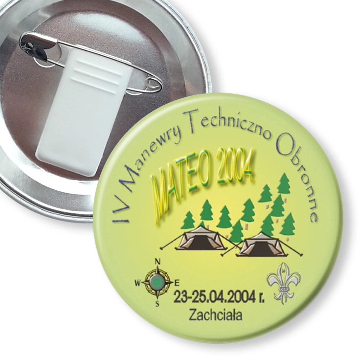 przypinka z żabką i agrafką MATEO 2004