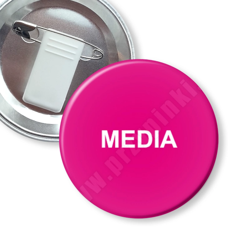 przypinka z żabką i agrafką Media