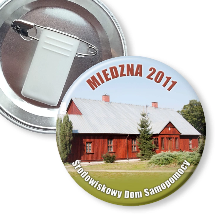 przypinka z żabką i agrafką Miedzna 2011