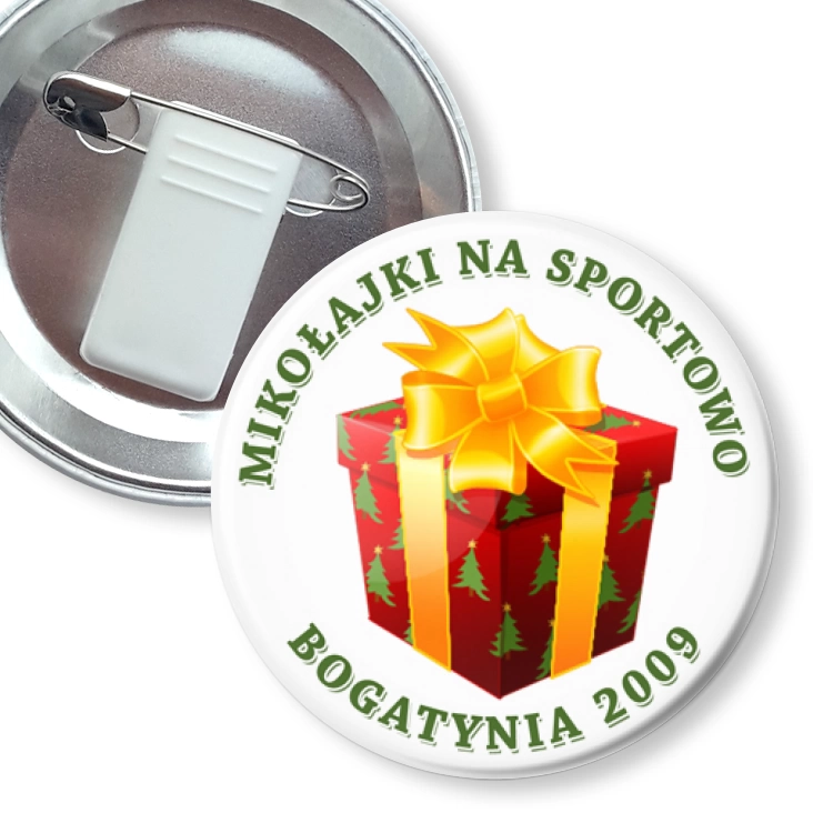 przypinka z żabką i agrafką Mikołajki Bogatynia C