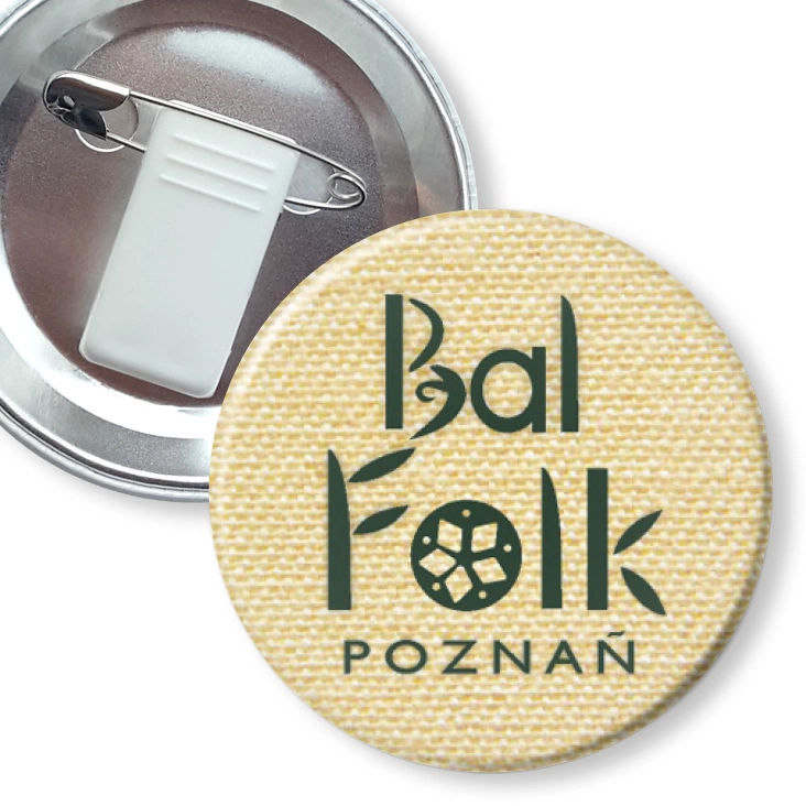 przypinka z żabką i agrafką Bal Folk