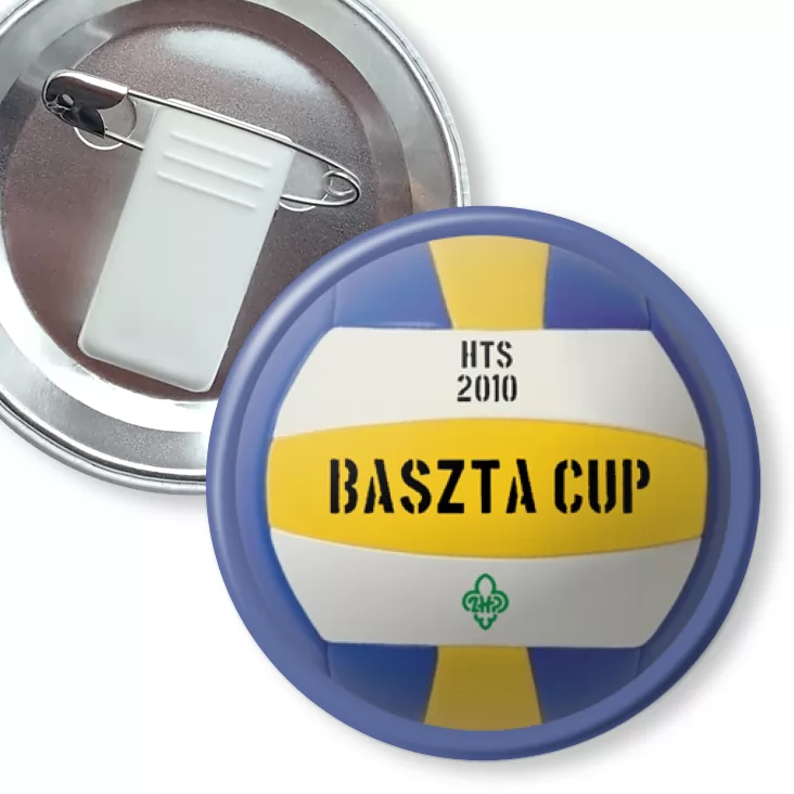 przypinka z żabką i agrafką Baszta Cup