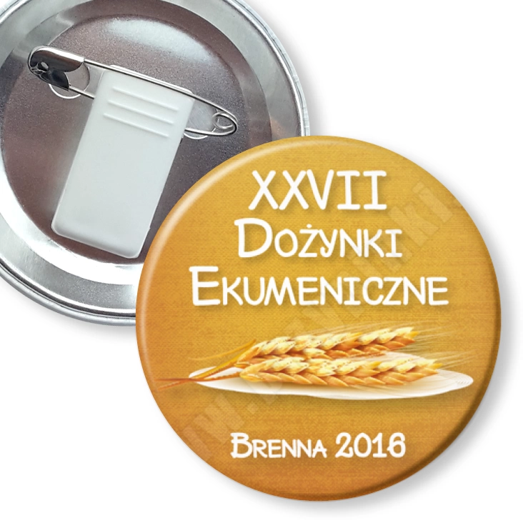 przypinka z żabką i agrafką Brenna 2016