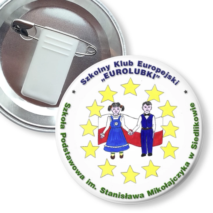 przypinka z żabką i agrafką Eurolubki