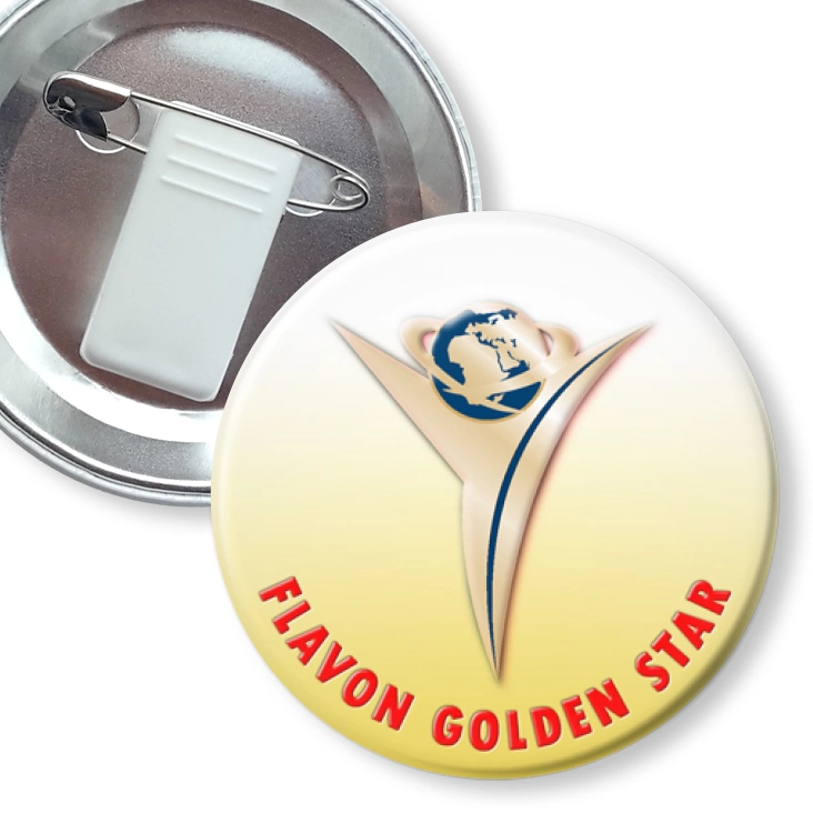 przypinka z żabką i agrafką FLAVON GOLDEN STAR