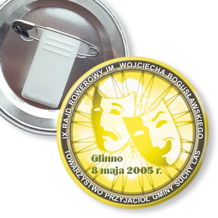 przypinka z żabką i agrafką Glinno 2005