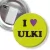 Przypinka z żabką i agrafką I love Ulki