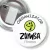 Przypinka z żabką i agrafką I love Zumba Fitnes - organizator
