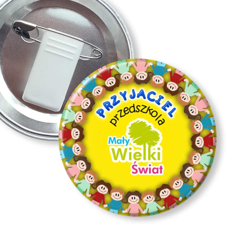 przypinka z żabką i agrafką Mały Wielki Świat