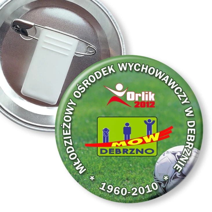 przypinka z żabką i agrafką Orlik Debrzno MOW