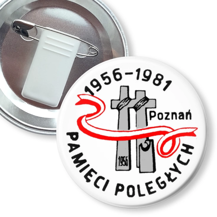 przypinka z żabką i agrafką Pamięci Poległych