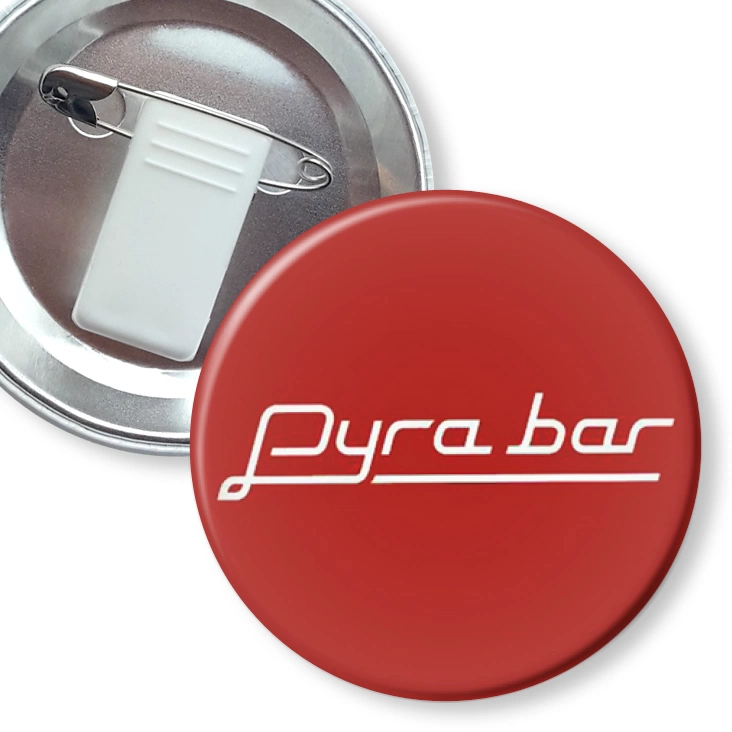 przypinka z żabką i agrafką Pyra bar