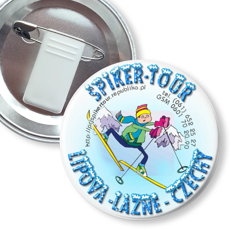 przypinka z żabką i agrafką Spiker-Tour Czechy