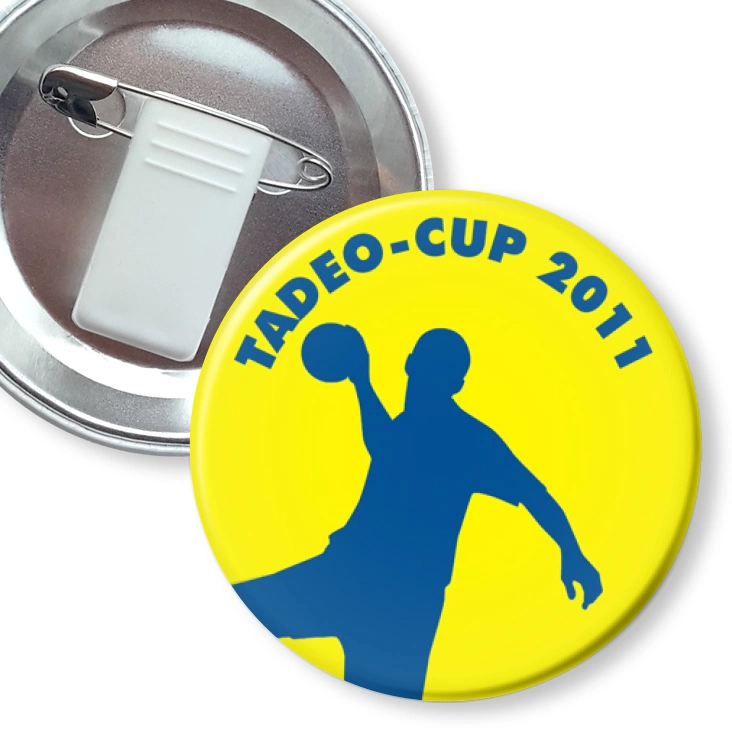przypinka z żabką i agrafką Tadeo-Cup 2011