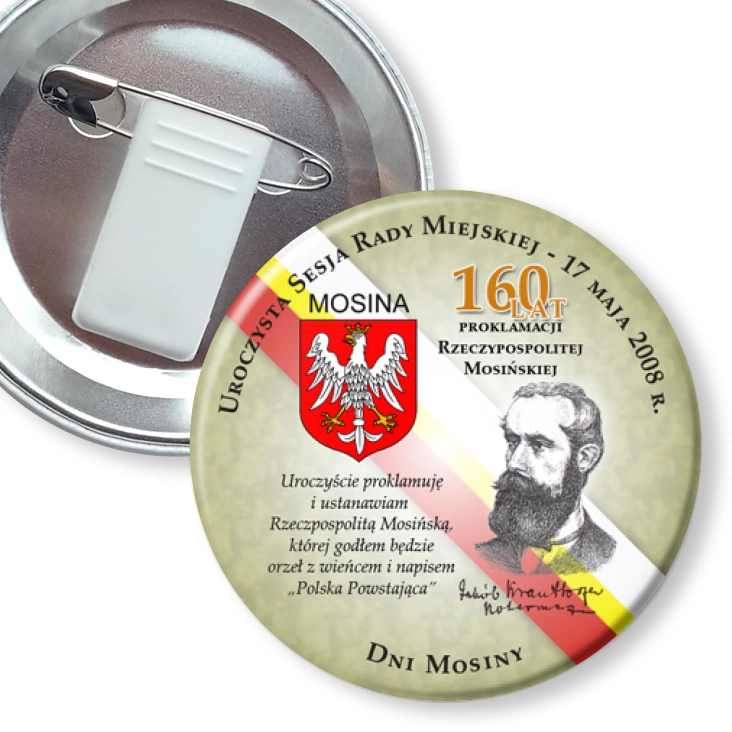 przypinka z żabką i agrafką Uroczysta Sesja Rady Miejskiej