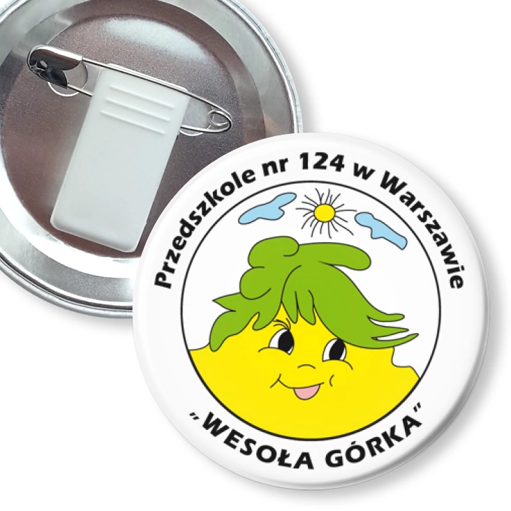 przypinka z żabką i agrafką Wesoła Górka