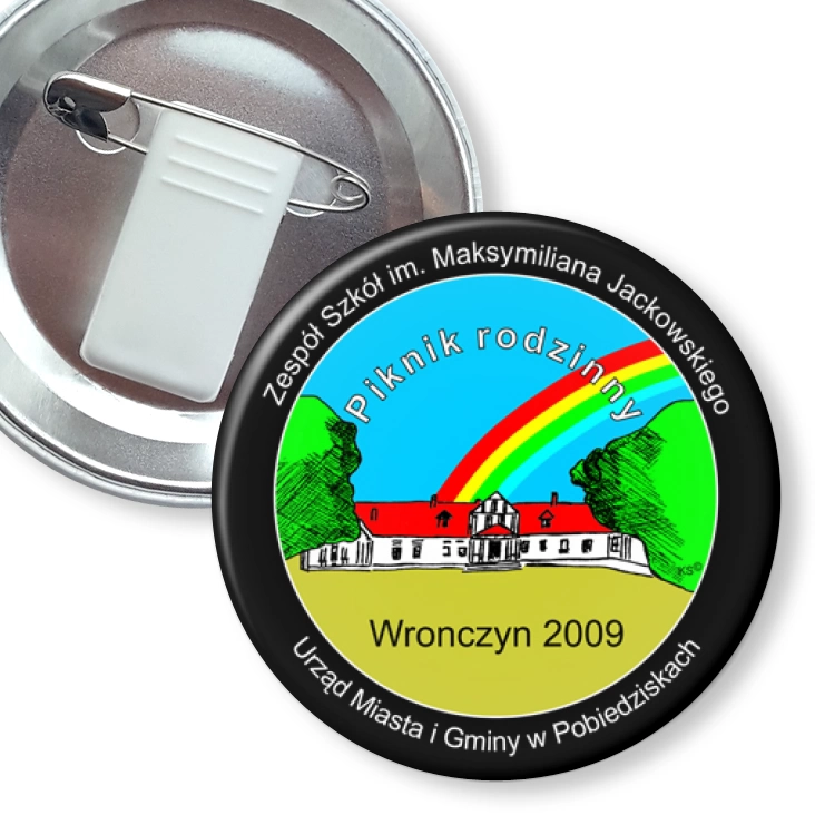 przypinka z żabką i agrafką Wronczyn 2009