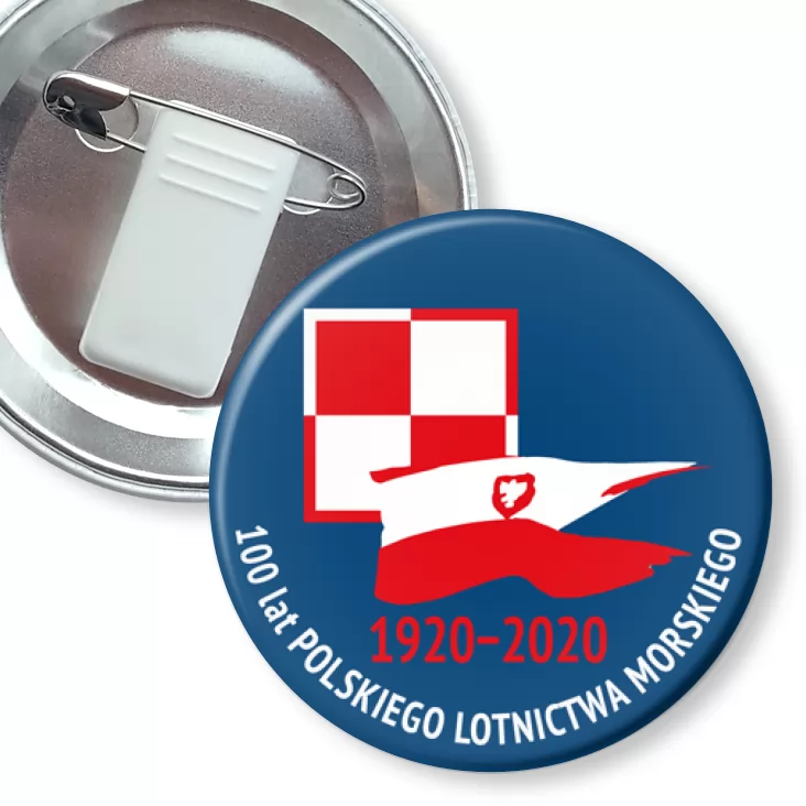 przypinka z żabką i agrafką 100 lat Polskiego Lotnictwa Morskiego