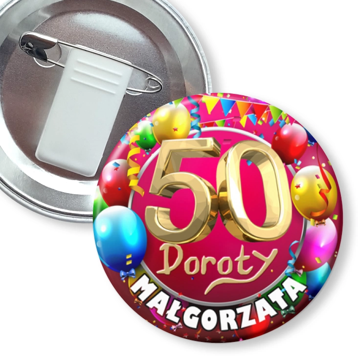 przypinka z żabką i agrafką 50 Doroty