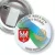 Przypinka z żabką i agrafką 50-lecie Kooła PZW Mosina - Horby