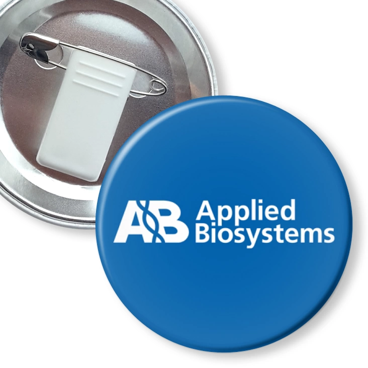 przypinka z żabką i agrafką Applied Biosystems