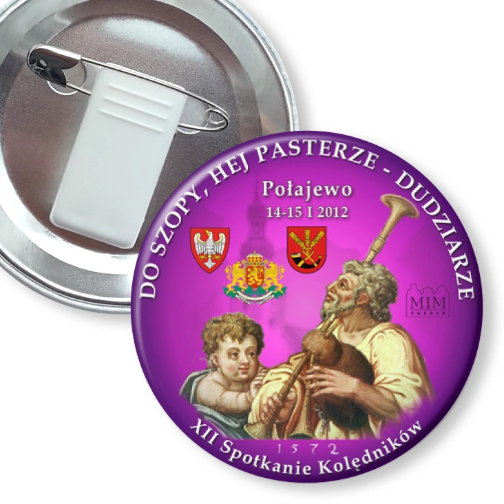 przypinka z żabką i agrafką Dudziarze 2012