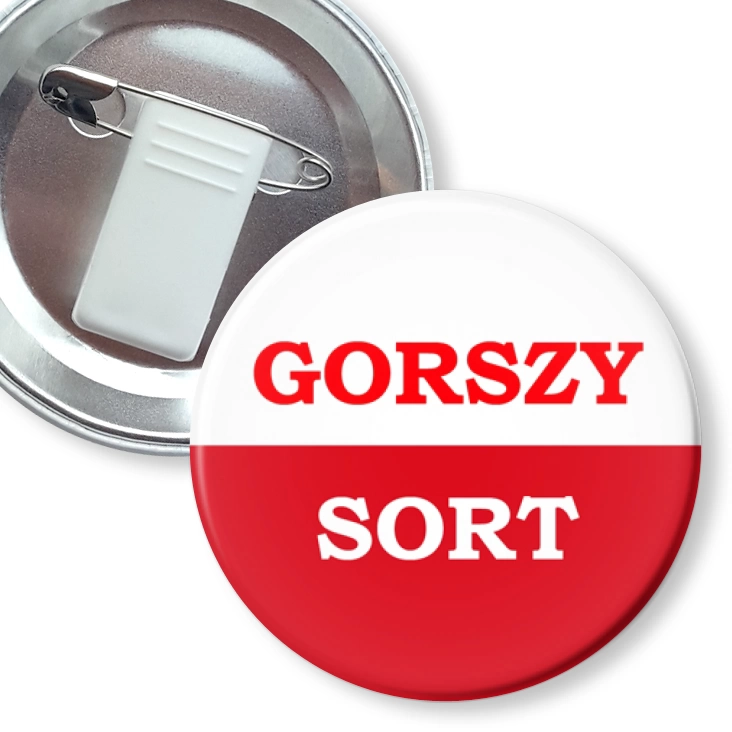 przypinka z żabką i agrafką Gorszy Sort