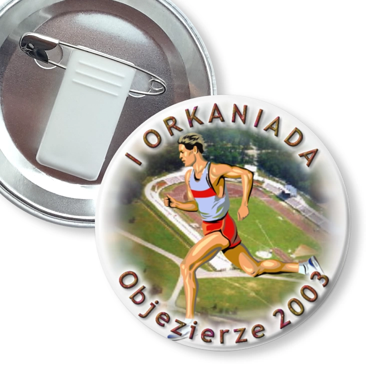 przypinka z żabką i agrafką I Orkaniada