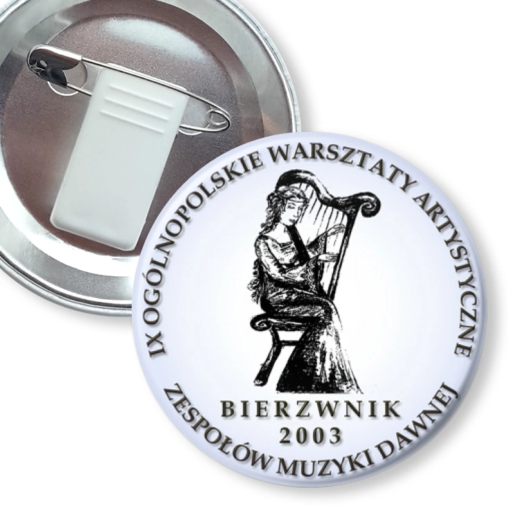 przypinka z żabką i agrafką IX Warsztaty Artystyczne Bierzwnik