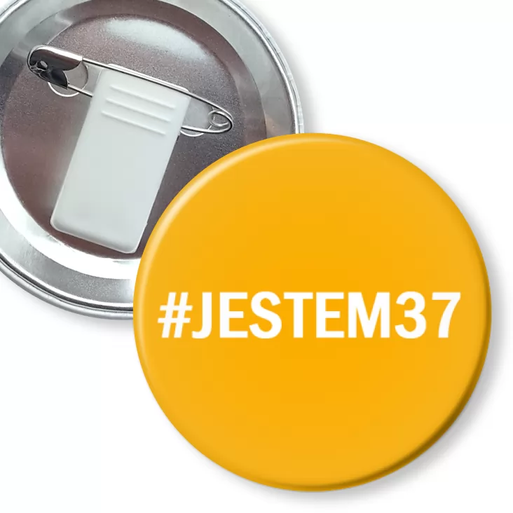 przypinka z żabką i agrafką #jestem37