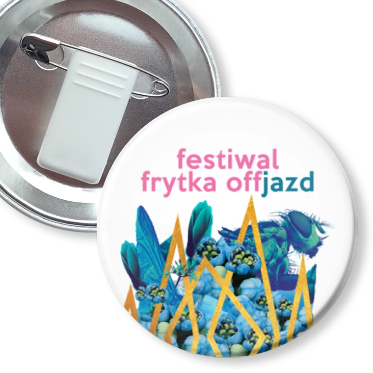 przypinka z żabką i agrafką offjazd