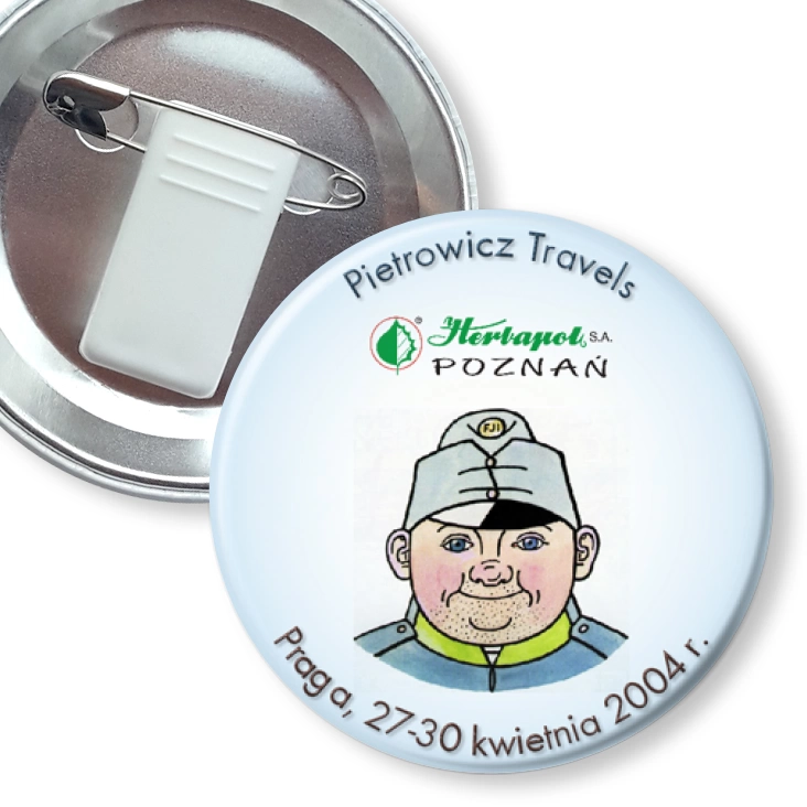 przypinka z żabką i agrafką Pietrowicz Travels
