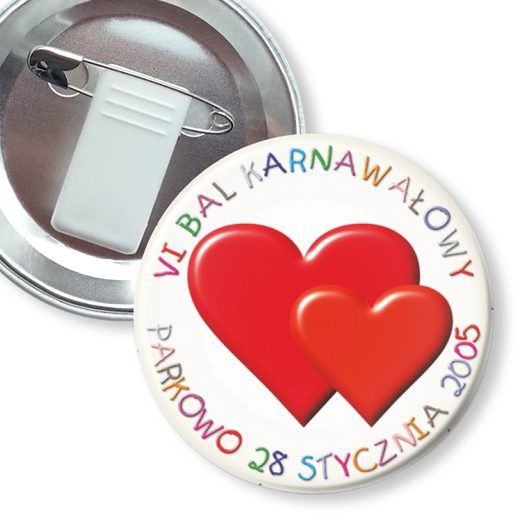 przypinka z żabką i agrafką VI Bal Karnawałowy w Parkowie