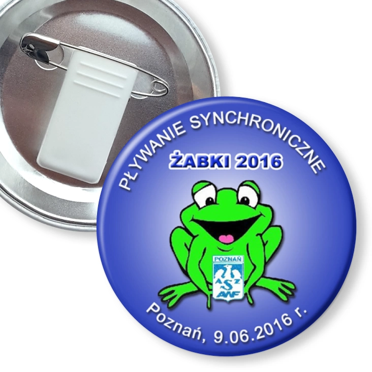 przypinka z żabką i agrafką Pływanie synchroniczne