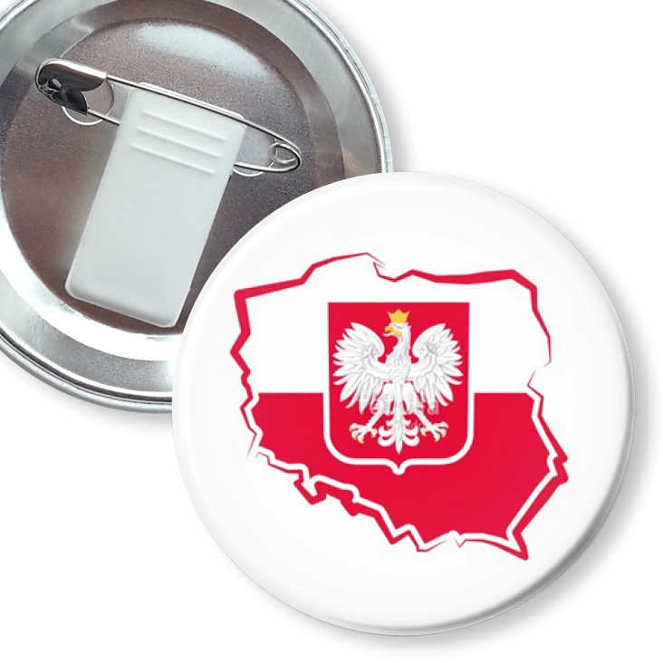 przypinka z żabką i agrafką Polska
