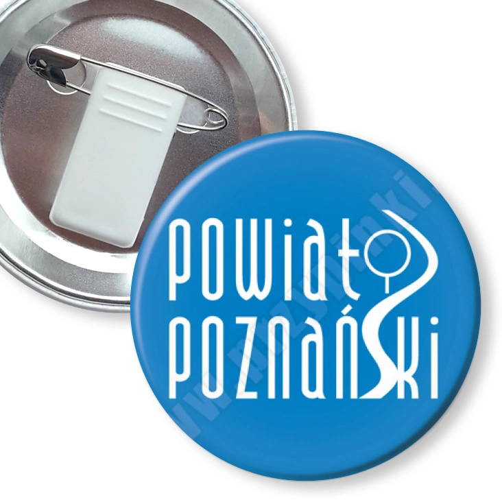 przypinka z żabką i agrafką Powiat Poznański