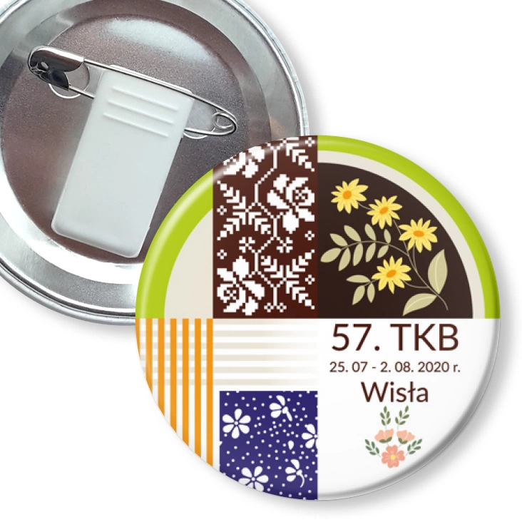 przypinka z żabką i agrafką 57. TKB