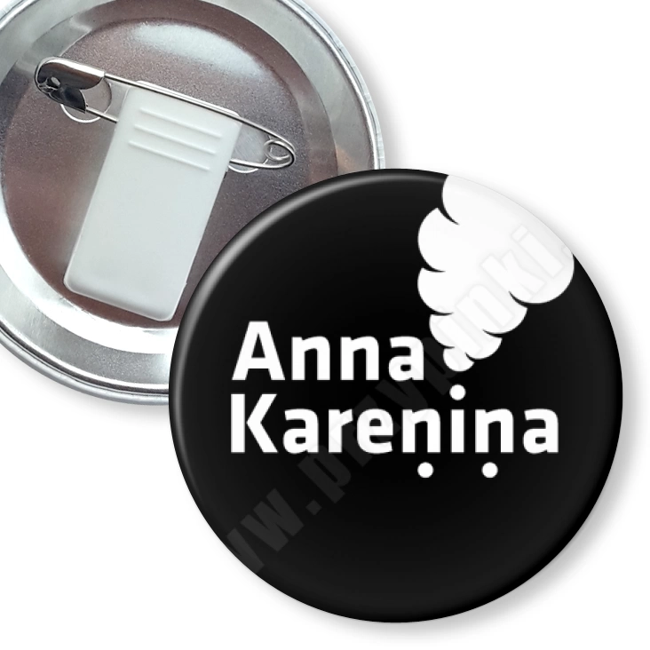 przypinka z żabką i agrafką Anna Karenina