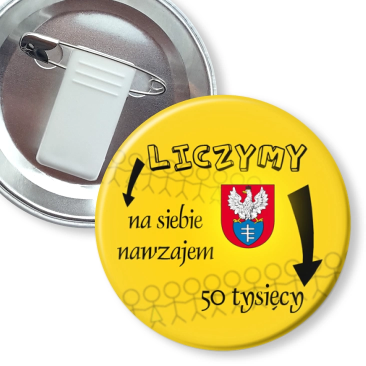 przypinka z żabką i agrafką Legionowo 50 tys. C