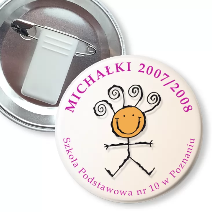 przypinka z żabką i agrafką Michałki