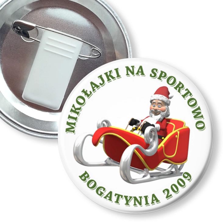 przypinka z żabką i agrafką Mikołajki Bogatynia D