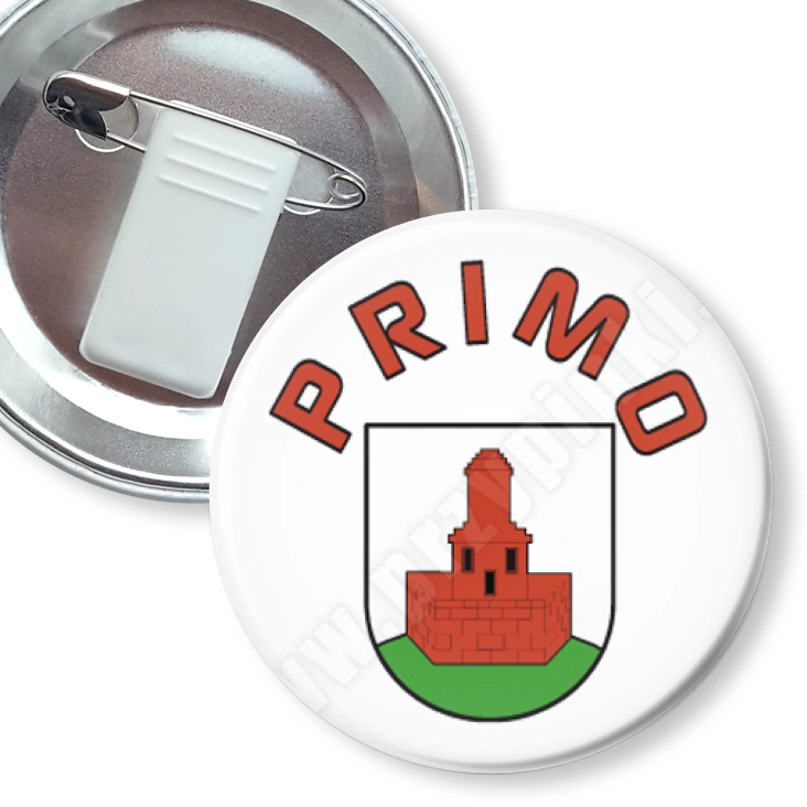 przypinka z żabką i agrafką Primo